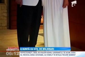 Nuntă de milioane la Snagov! Viorel Cataramă şi Adina Alberts s-au căsătorit. Imagini fascinante de la eveniment / Video